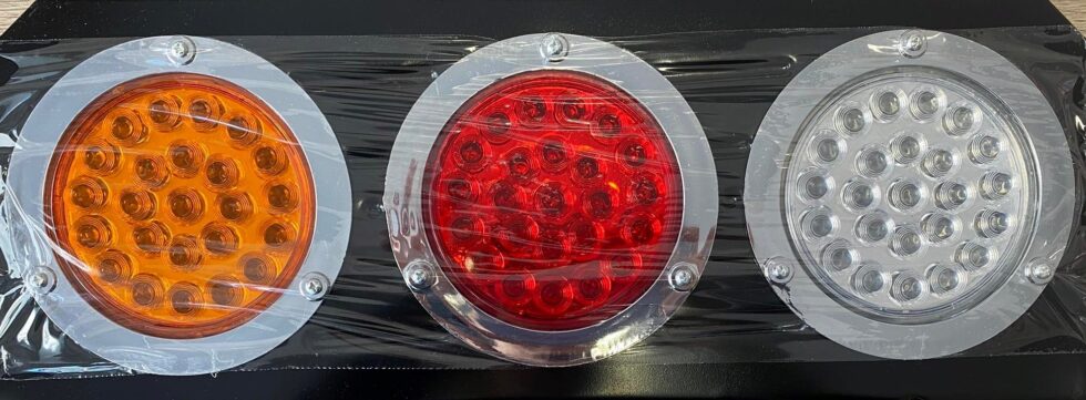 Φανάρι LED τριπλό στεγανό λευκό / κόκκινο / πορτοκαλί 12V/24V