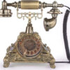 Ρετρό Τηλεφωνική Συσκευή με παραδοσιακό καντράν Αντίκα Μπρονζέ