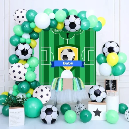DIY σύνθεση 65 μπαλονιών Ποδόσφαιρο