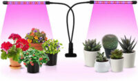 Φωτιστικό LED ανάπτυξης φυτών με 2 λάμπες Full Spectrum θερμοκηπίου 360° Plant Grow Panel Light