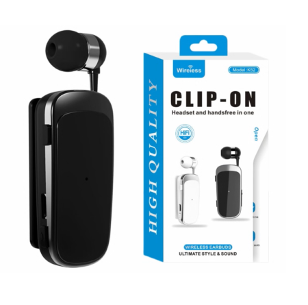 Ακουστικό Bluetoοth HandsFree K52 clip-on mini headset