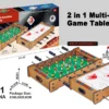 Game table 2 σε 1 ξύλινη περιστρεφόμενη επιφάνεια ποδόσφαιρο & Χόκεϊ No:2401