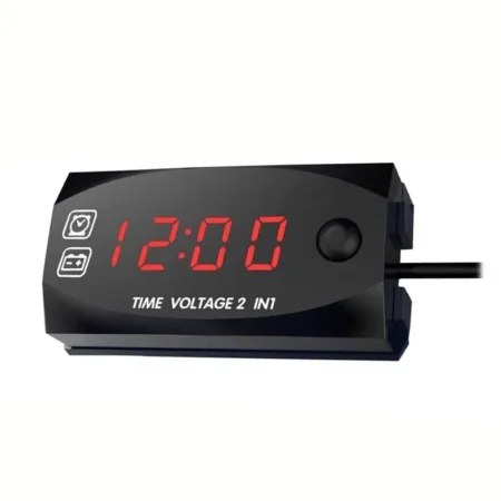 Ψηφιακός μετρητής βολτόμετρο και ρολόι – Time voltage 2in1