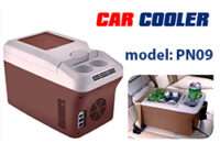 Φορητό ψυγείο αυτοκινήτου 9L 12V για ζεστό & κρύο με 2 ποτηροθήκες PNDA PN-09 Καφέ