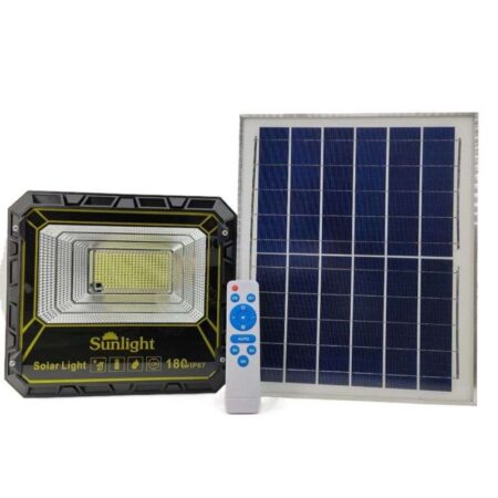 Ηλιακός προβολέας led 180W με πάνελ & τηλεχειριστήριο – Solarlight