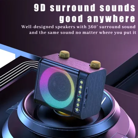 Mini φορητό σύστημα Karaoke με πολύχρωμα Bass Boost T-203