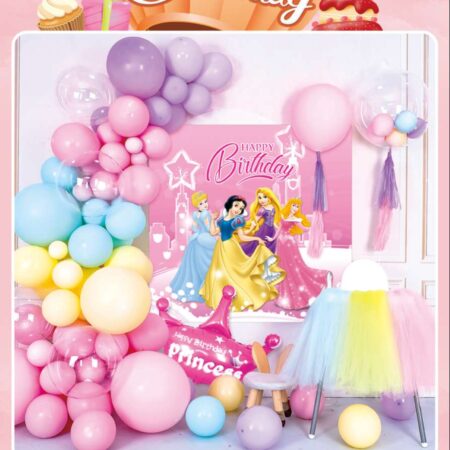 Σετ διακόσμησης μπαλόνια & πόστερ Πριγκιπισσες DIMI P-150 49τμχ