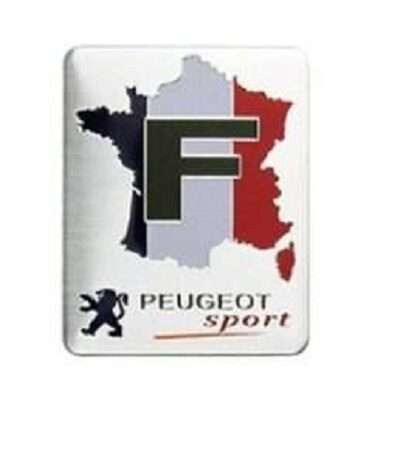 Sticker 3D ανάγλυφο Peugeot Sport - Αυτοκόλλητο αλουμινίου σημαία Γαλλίας