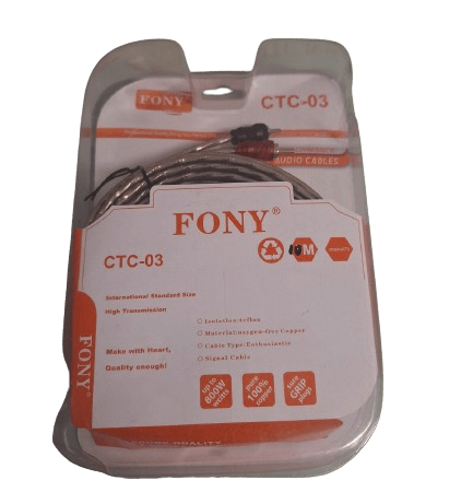 Καλώδιο ήχου RCA 10m FONY CTC-03