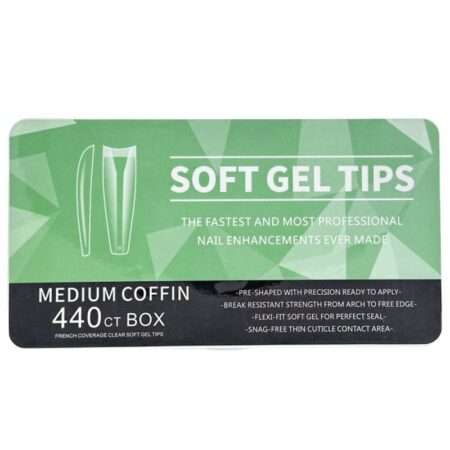 Soft Gel Tips MEDIUM COFFIN 11μεγέθη 440pcs